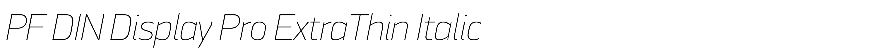 PF DIN Display Pro ExtraThin Italic
